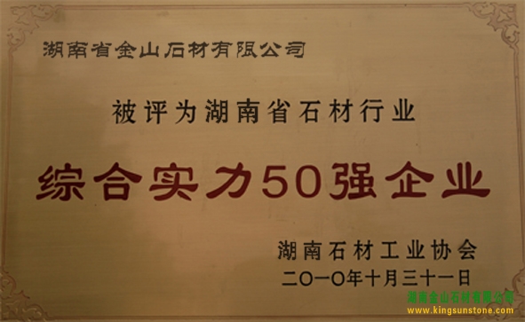 湖南省石材行业综合实力50强